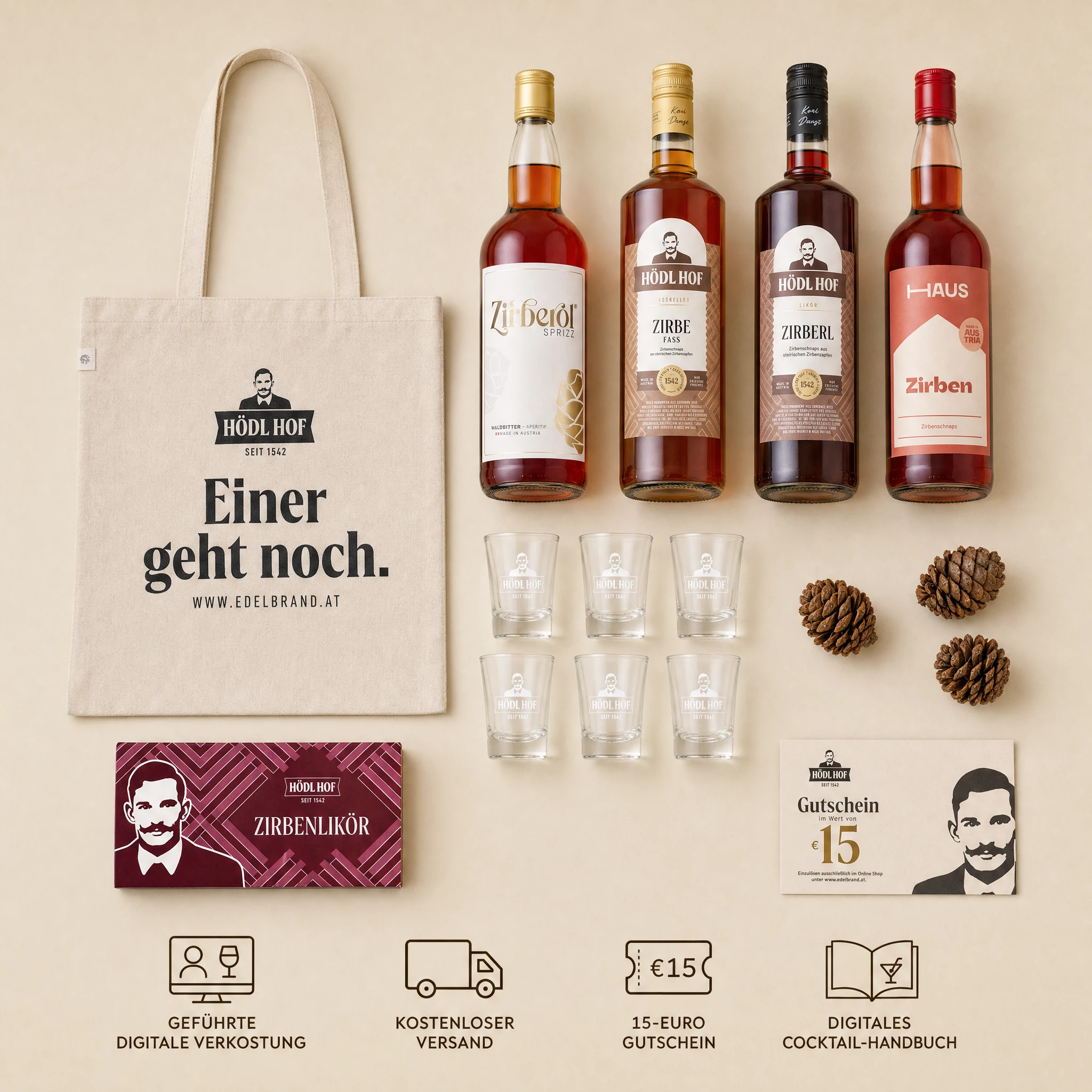 Zirbenschnaps Premium Vorteil-Set