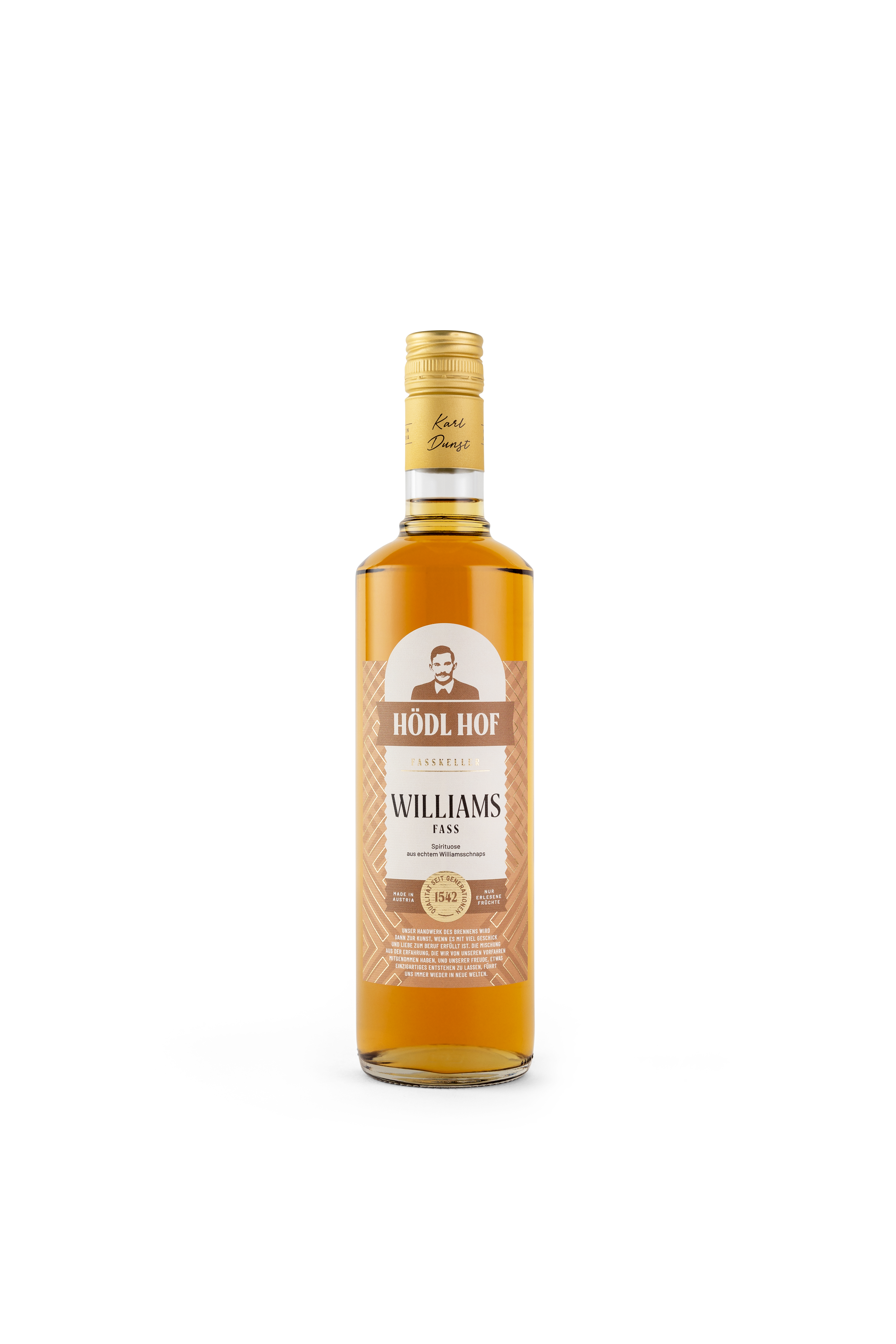 Hödl Hof Williams Fass Schnaps Fassgelagert | 38% Vol. | 0,7l