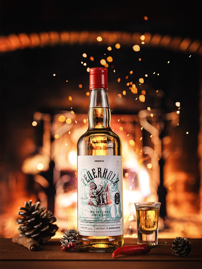 Feuerholz Whiskylikör mit Zimt & Chilli | 33% Vol. | 0,7l