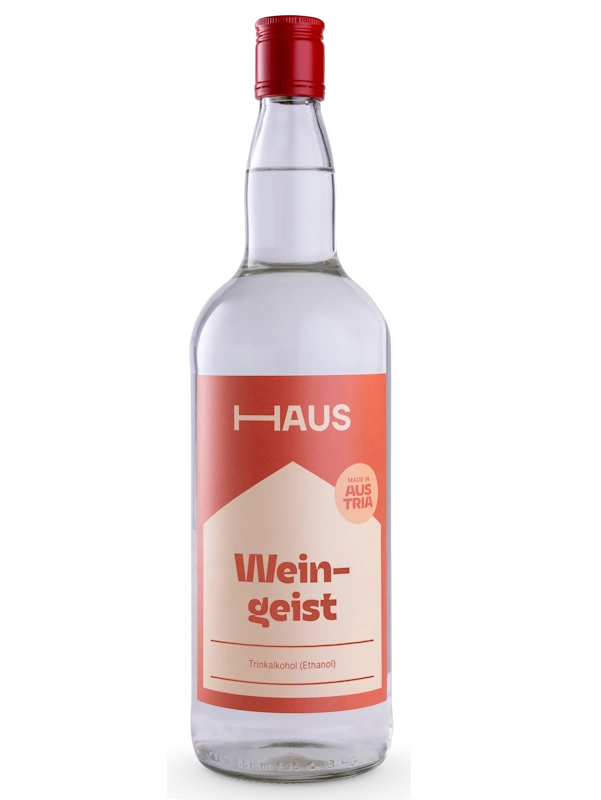 HAUS Weingeist Primasprit Ethanol (Trinkalkohol) | 96% Vol. | 1,0l