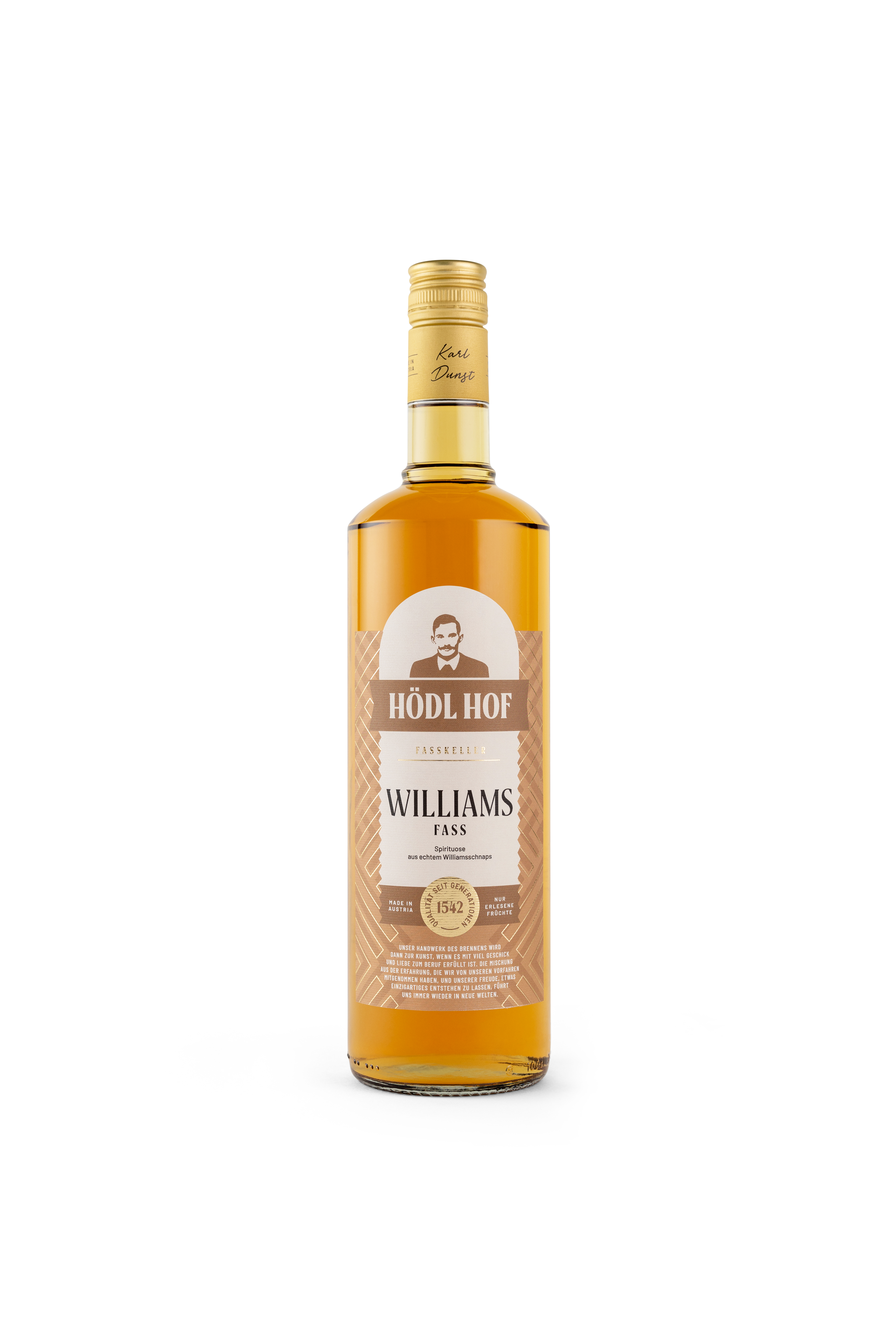 Hödl Hof Williams Fass Schnaps Fassgelagert | 38% Vol. | 1,0l