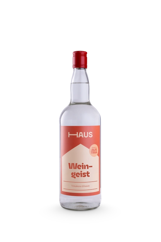 HAUS Weingeist Primasprit Ethanol (Trinkalkohol) | 96% Vol. | 1,0l