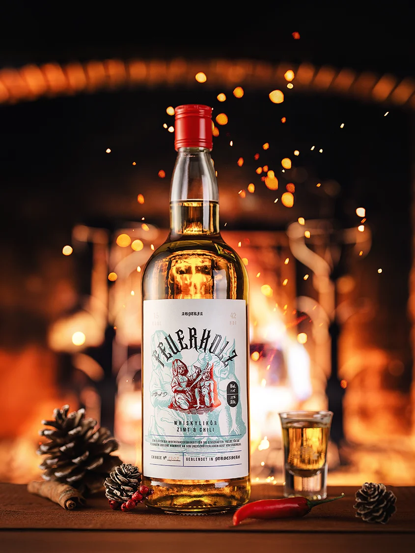 Feuerholz Whiskylikör mit Zimt & Chilli | 33% Vol. | 1,0l